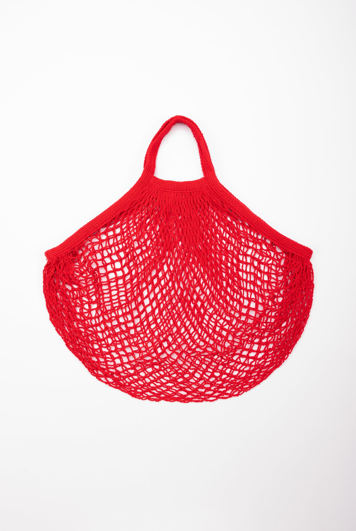 Reusable Cotton Bags - Red - Cotton String Bag - Short Handle