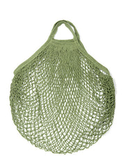 Reusable Cotton Bags - Green- Cotton String Bag-Short Handle