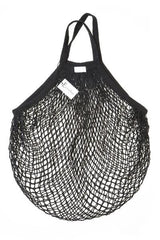 Reusable Cotton Bags - Midnight Black- Cotton String Bag-Short Handle