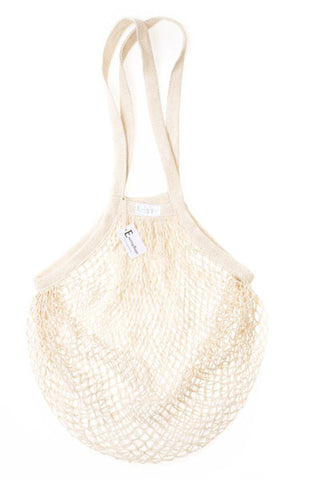 Reusable Cotton Bags - Oatmeal - Cotton String Bag - Long Handle