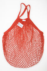 Reusable Cotton Bags - Red - Cotton String Bag - Short Handle